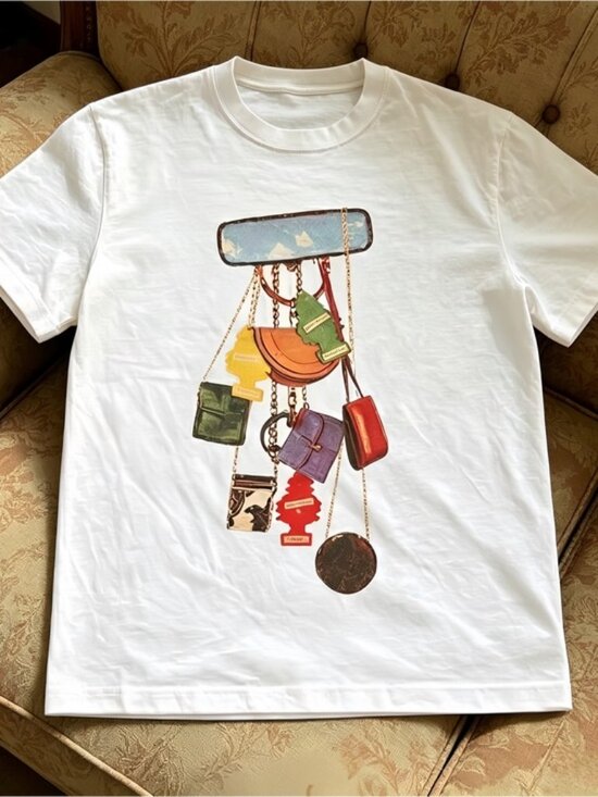 Carmen D Tops - Retro aesthetics, hanging accessories,retro lifestyle, white universal T-shirt